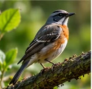 A bird perched on a branch