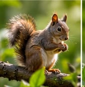 A squirrel on a branch